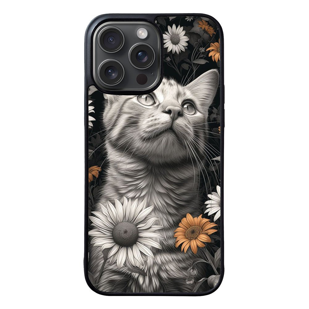 BLACK WHITE CAT DL000143 iPhone 16 Pro Case Cover