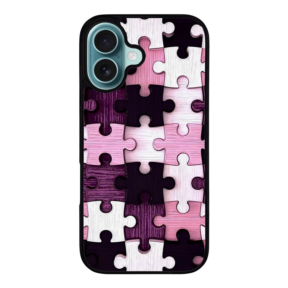 PURPLE WOOD PUZZLE DL00488 iPhone 16 Case Cover