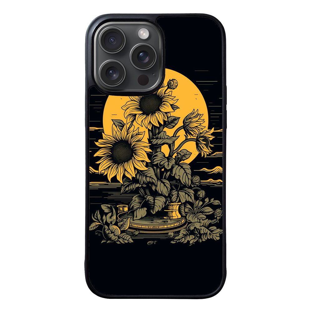 Blak sunflower RH0068 iPhone 16 Pro Max Case Cover