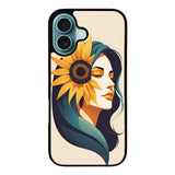 Girl with sunflower wall art RH0187 iPhone 16 Plus Case Cover