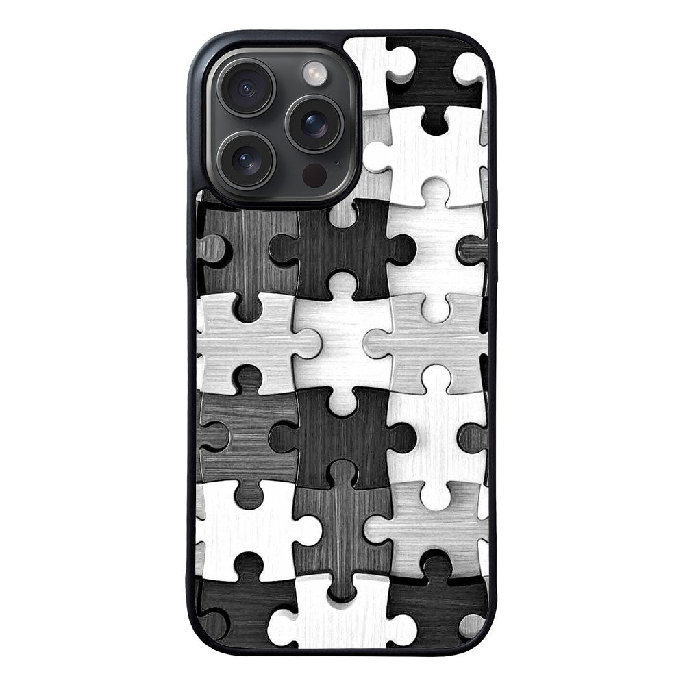 Wood puzzle black RH00231 iPhone 16 Pro Case Cover